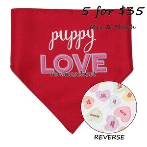 Bond & Co for Petco "Puppy Love" Reversible Valentine Dog Bandana NWT/NIP